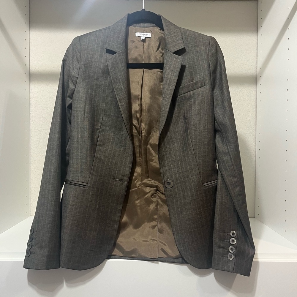 Generra Gray Checkered Blazer - image 2